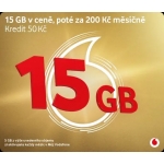 Zlatá karta Vodafone 15GB