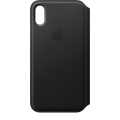 Apple kožené pouzdro Folio na iPhone X Black